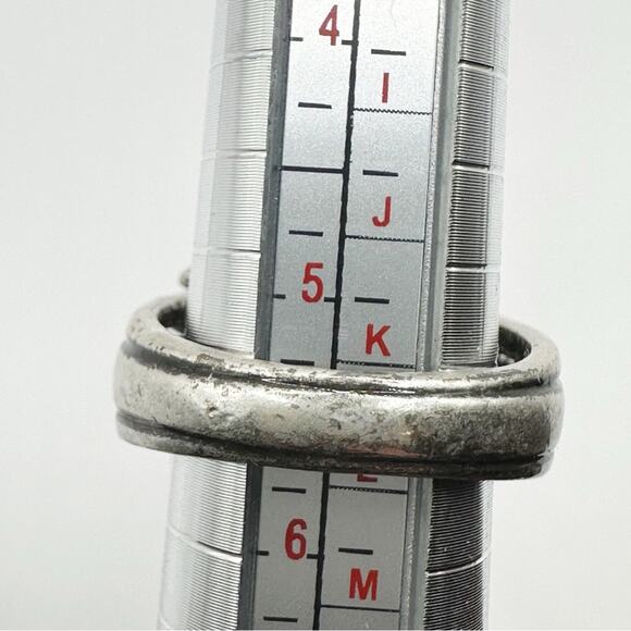 Lucky Brand Antique Look Distressed Silver Purple Boho Ring Adjustable Size 5-7 - Picture 7 of 10